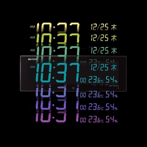 リズム時計 電波掛置時計 『Iroria G(イロリア ジー)』 8RZ184SR02