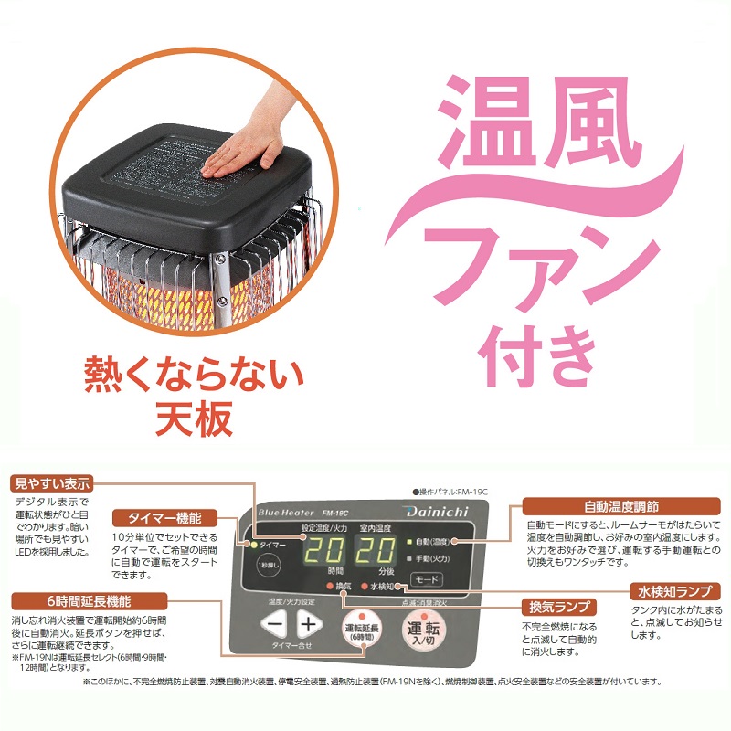 DAINICHI(ダイニチ) 温風ファン付き 業務用石油ストーブ FM-10C-H (メタリックグレー) - 生活家電DPsign