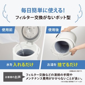 ZOJIRUSHI(象印) 3.0L 木造6畳 プレハブ10畳 スチーム式加湿器 EE-DE35-WA (ホワイト)