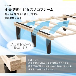 【メーカー直送】【代引不可】【日付・時間指定不可】【北海道・沖縄・離島不可】萩原 ボンネルコイル マットレス ベッド KMB-3105SD-BK (ブラック)