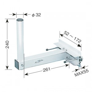 【お取り寄せ】DXアンテナ ベランダ用取付金具(BS・CSアンテナ用) MHV-116