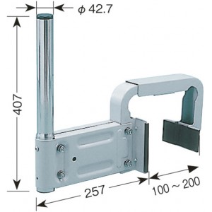 【お取り寄せ】DXアンテナ コンクリート手すり用 ベランダ用取付金具(BS・CSアンテナ用) MHV-121