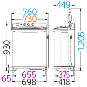 【時間指定不可】HITACHI(日立) 洗濯・脱水容量5.5kg 2槽式洗濯機 『青空』 PS-55AS2-W (ホワイト)