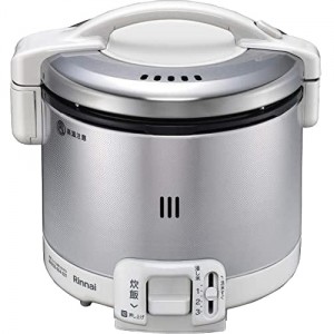 Rinnai(リンナイ) 0.5～3合 炊飯専用 ガス炊飯器 『こがまる』 RR-030FS-A-W-LP (グレイッシュホワイト) (プロパンガス用)